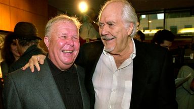 Director and producer Robert Altman (right) with Ned Beatty at the 25th-anniversary screening of Nashville in June 2000. Pic AP